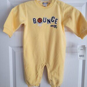 Carters Size 12 Months Yellow "Bounce" Jumpsuit
